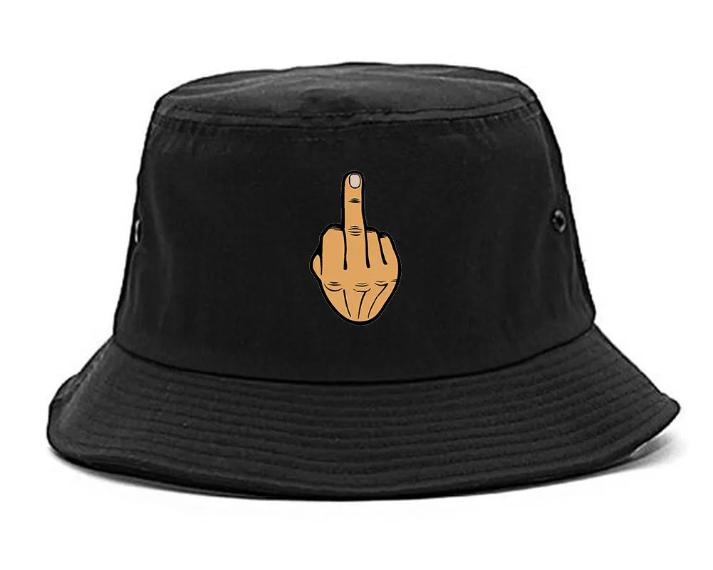 Middle Finger Funny Chest Mens Bucket Hat