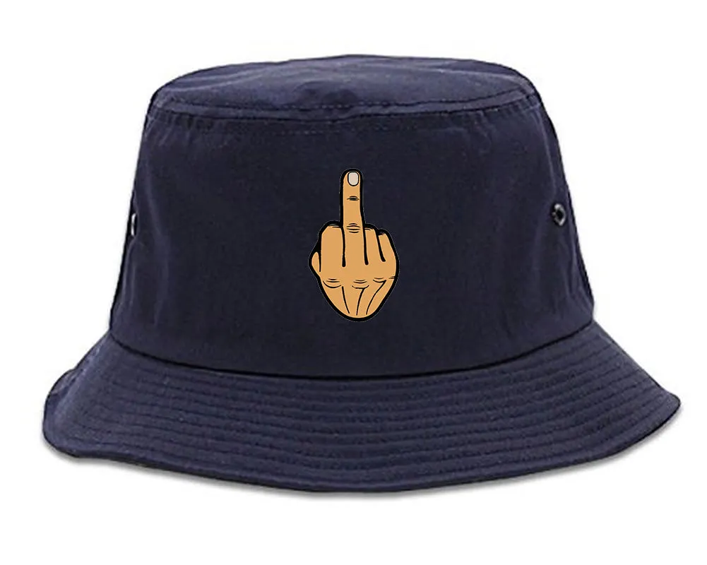 Middle Finger Funny Chest Mens Bucket Hat