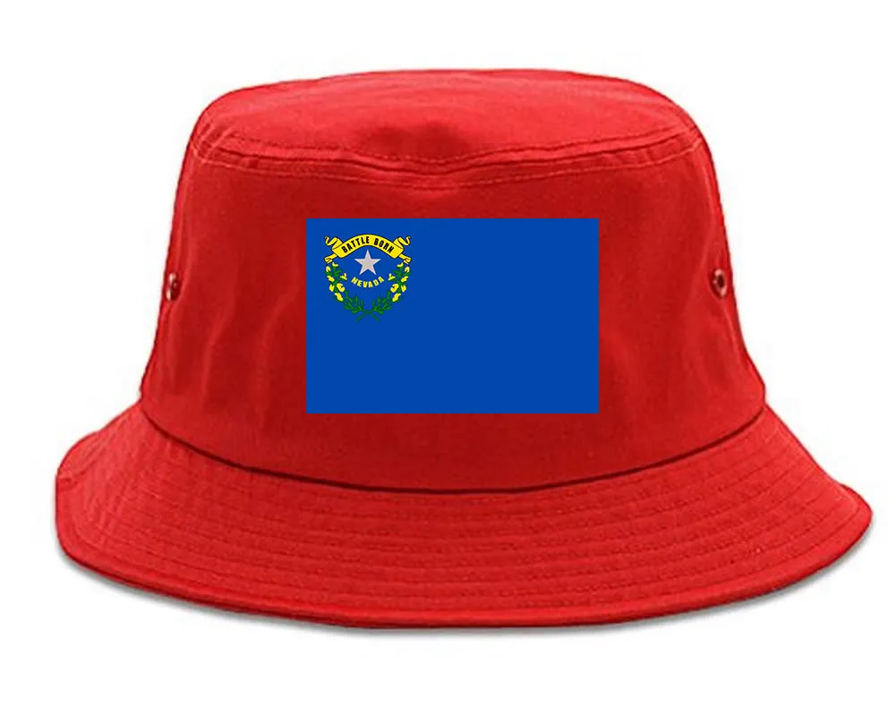 Nevada State Flag NV Chest Mens Bucket Hat
