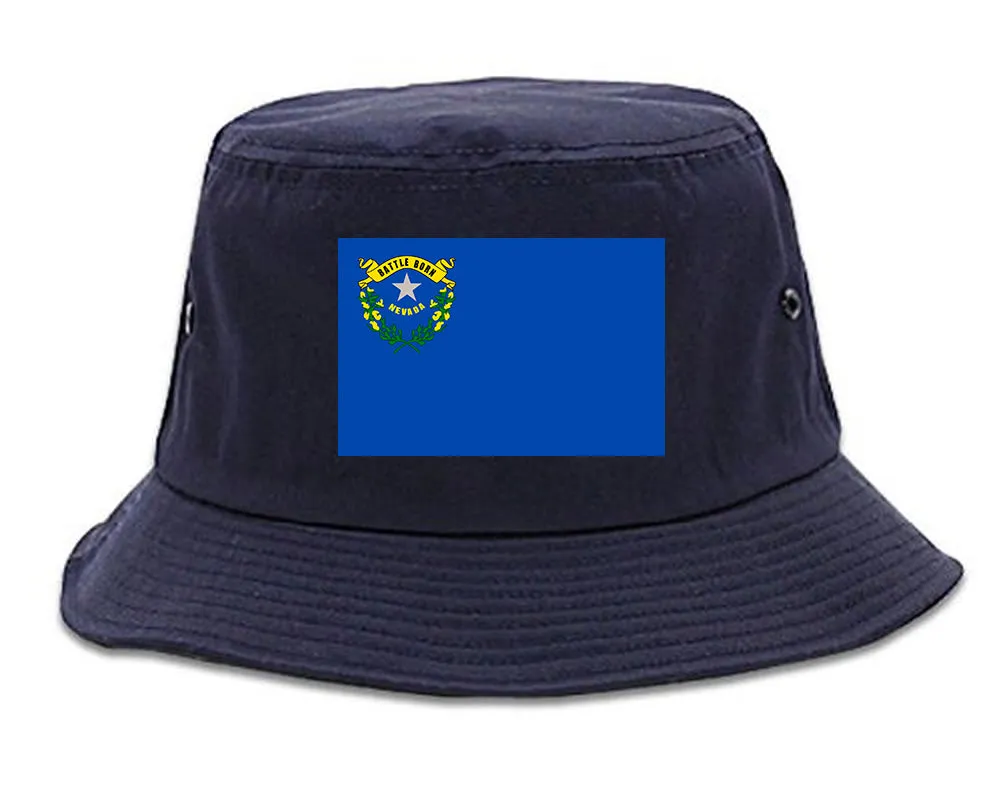 Nevada State Flag NV Chest Mens Bucket Hat