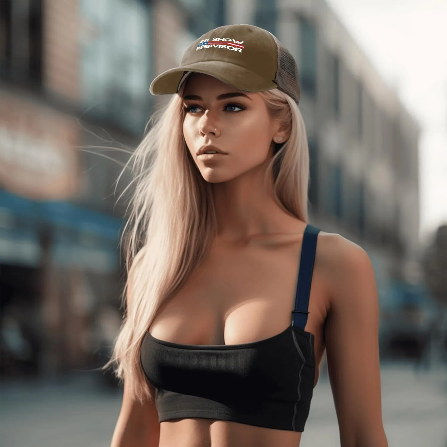 OOMOO Meme caps for Men Shit Show Supervisor Cap Meme Gifts for Men