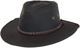 Outback Trading Company Unisex 1486 Grizzly UPF 50 Waterproof Breathable Western Cotton Oilskin Hat
