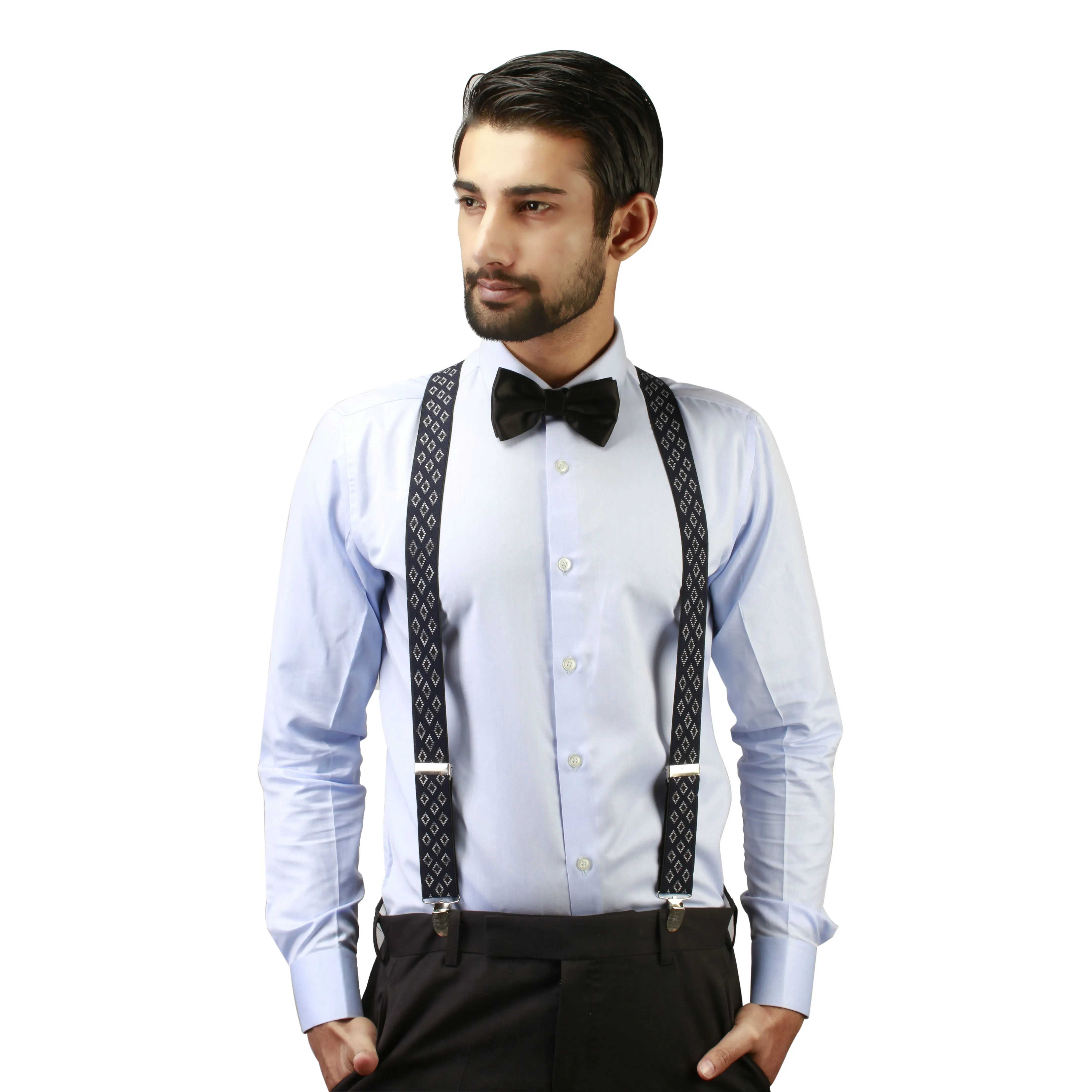 Peluche Voguish Navy Blue Suspender For Men