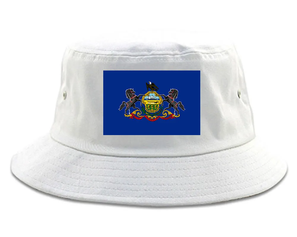 Pennsylvania State Flag PA Chest Mens Bucket Hat