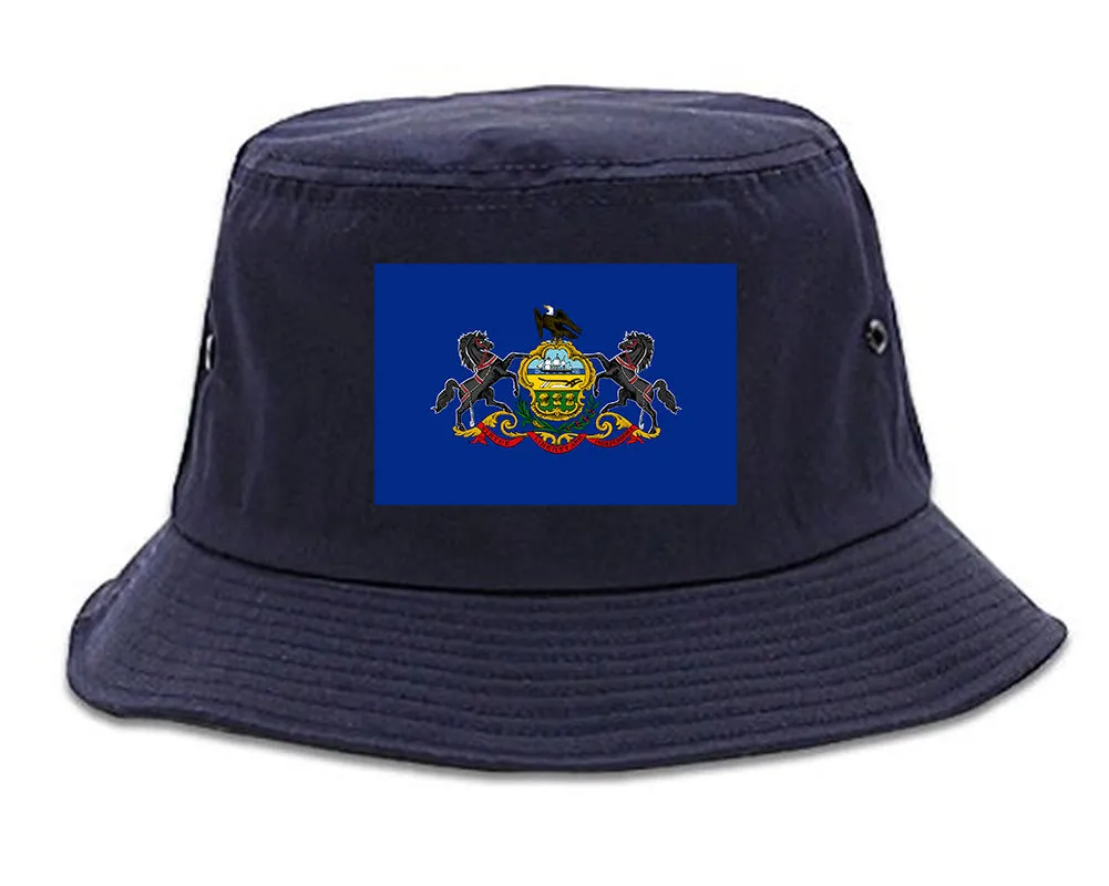 Pennsylvania State Flag PA Chest Mens Bucket Hat