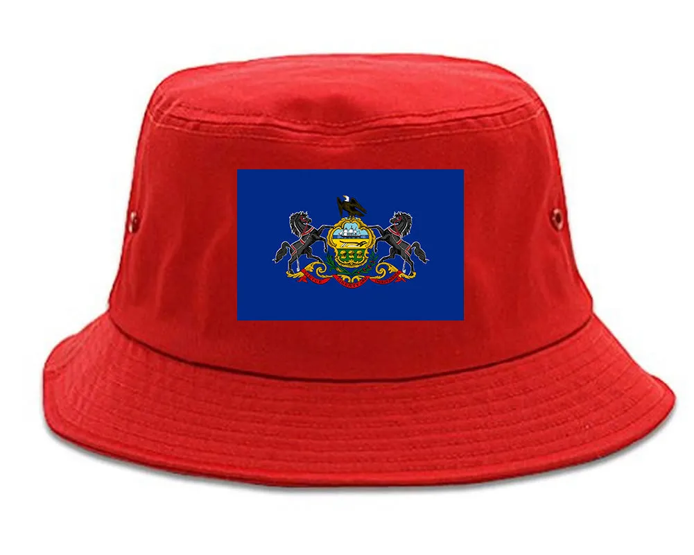 Pennsylvania State Flag PA Chest Mens Bucket Hat