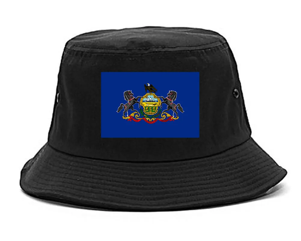 Pennsylvania State Flag PA Chest Mens Bucket Hat