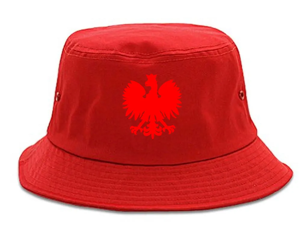 Poland Eagle Polish Pride Polska Chest Mens Bucket Hat