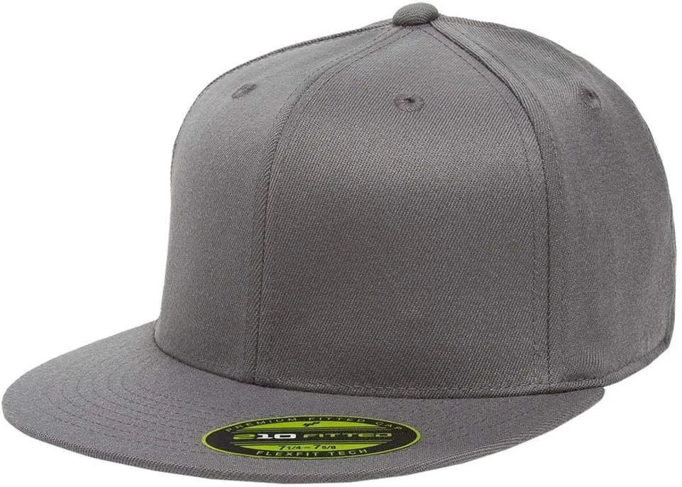 Premium 210 Flexible Fit Fitted Flatbill Hat with No Sweat Hat Liner