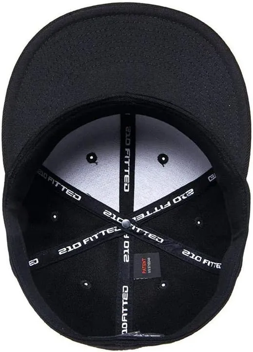 Premium 210 Flexible Fit Fitted Flatbill Hat with No Sweat Hat Liner