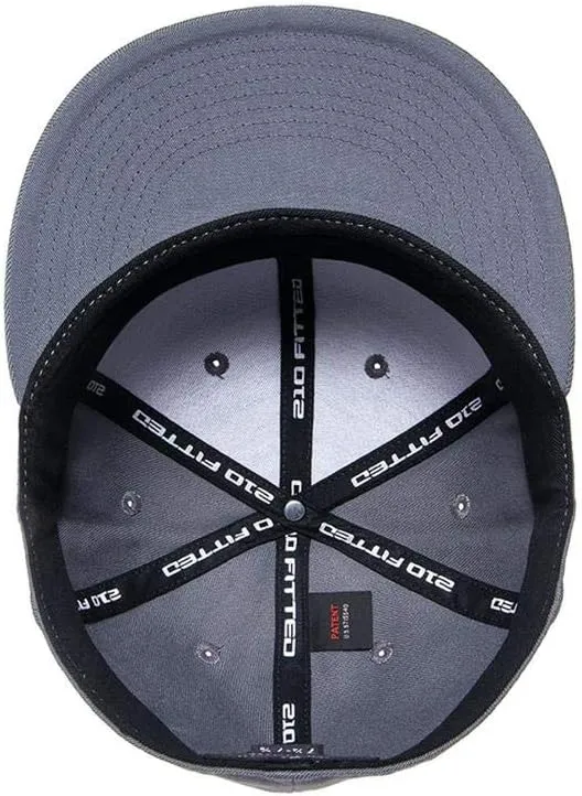 Premium 210 Flexible Fit Fitted Flatbill Hat with No Sweat Hat Liner