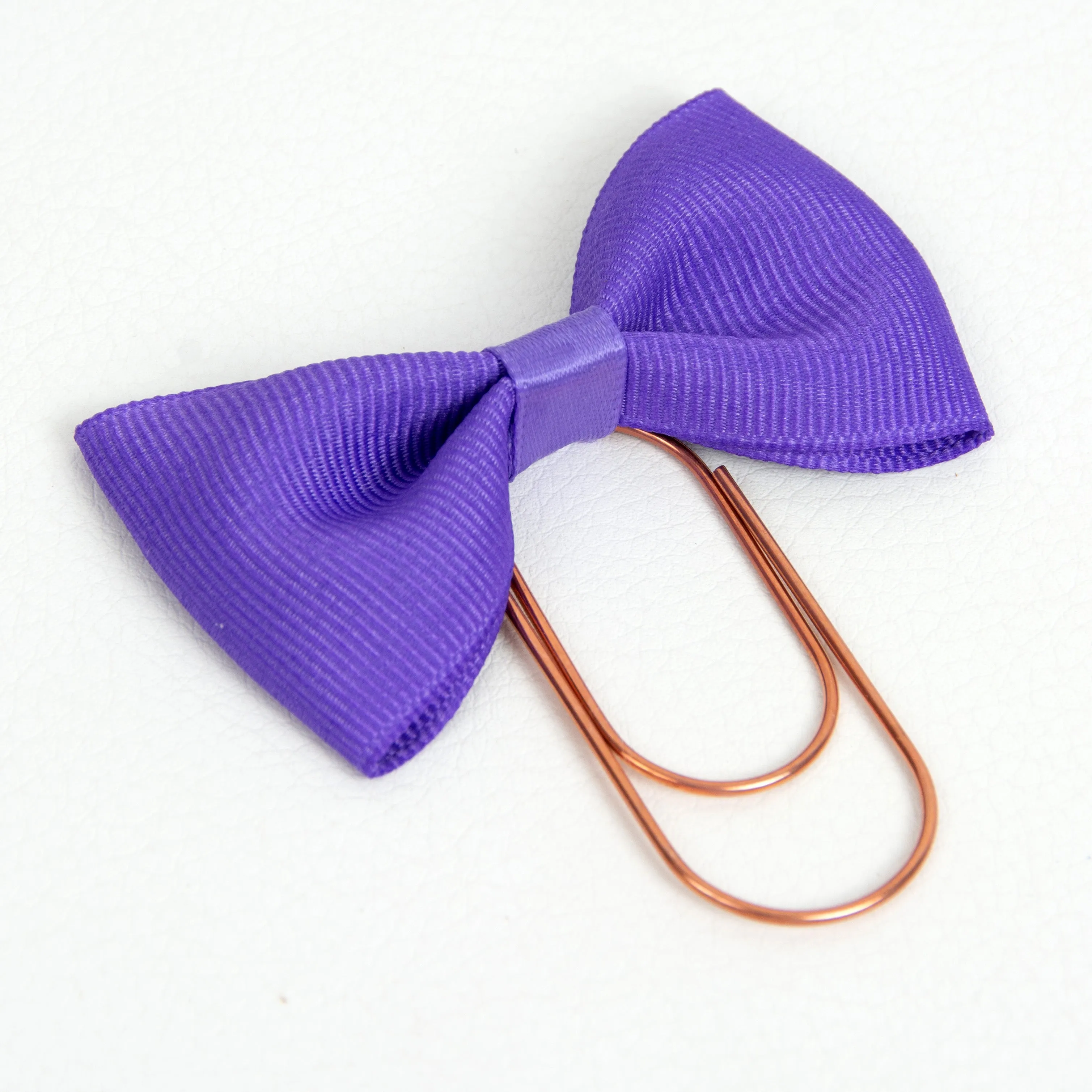 Purple Bow Wide Planner Clip - Bookmark in Silver, Gold or Rose Gold