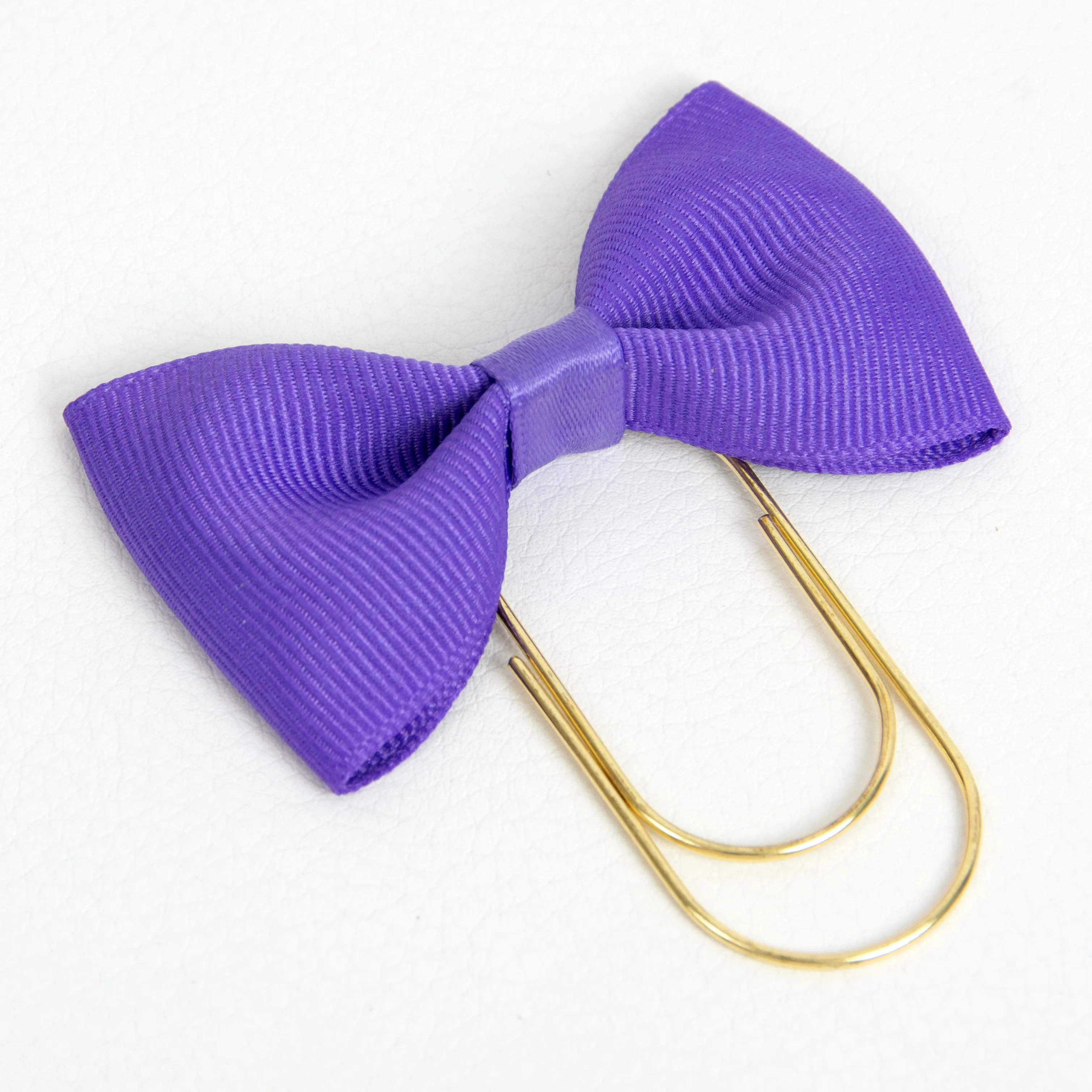 Purple Bow Wide Planner Clip - Bookmark in Silver, Gold or Rose Gold