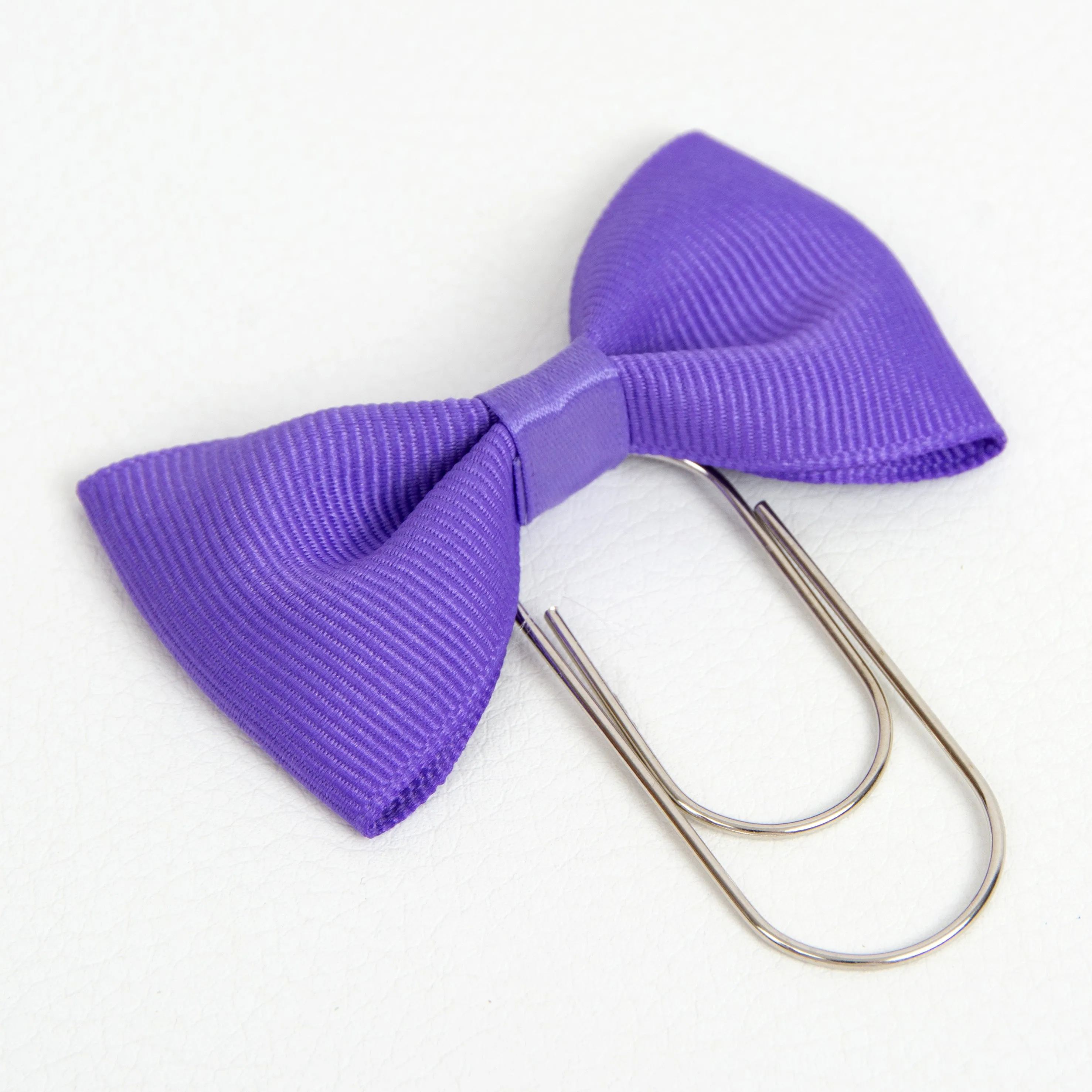 Purple Bow Wide Planner Clip - Bookmark in Silver, Gold or Rose Gold