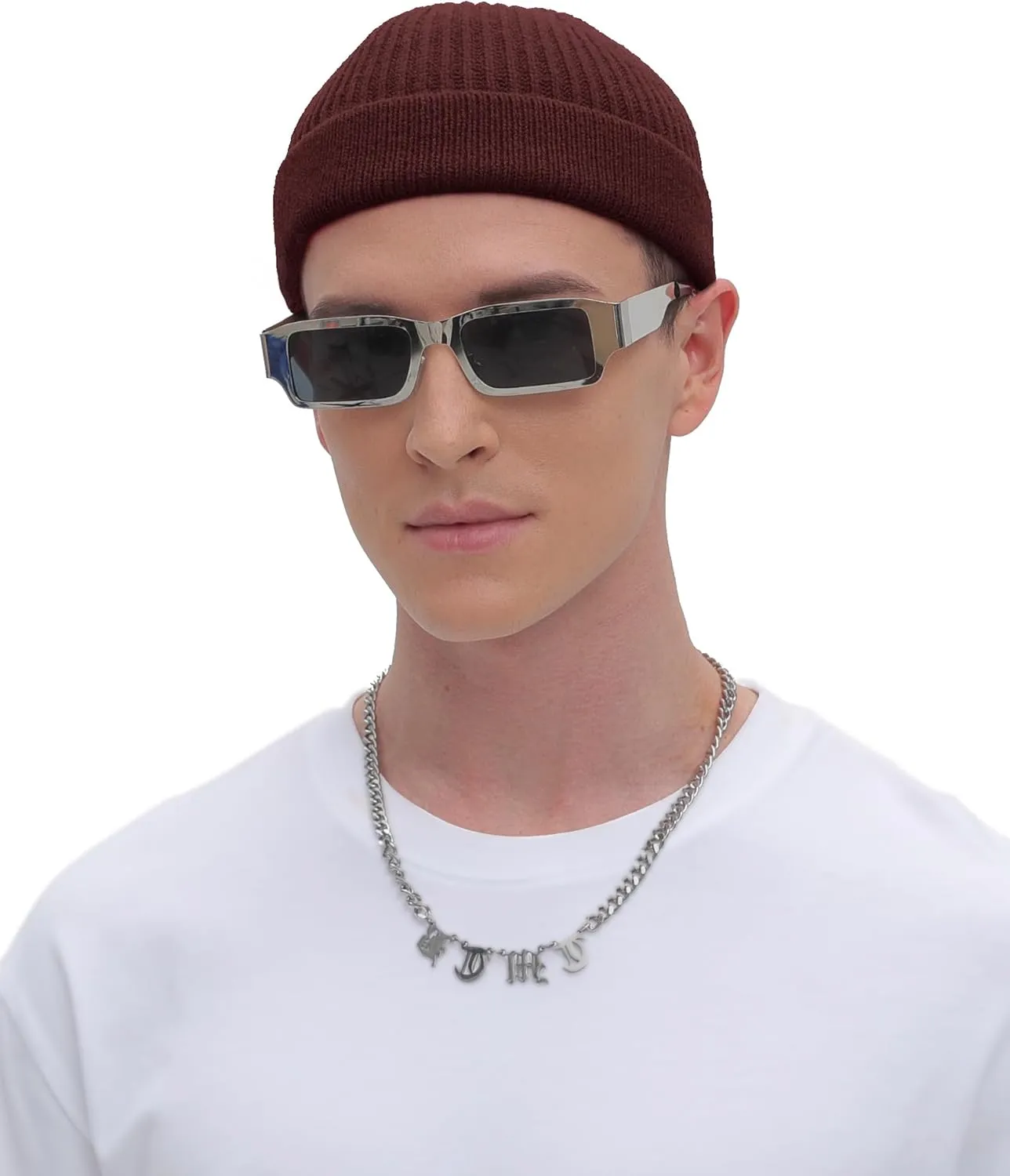 ROYBENS Swag Wool Short Fisherman Beanie for Men Women, Knit Cuff Trawler Beanie Watch Hat, Soft Spring Fall Skull Cap Unisex