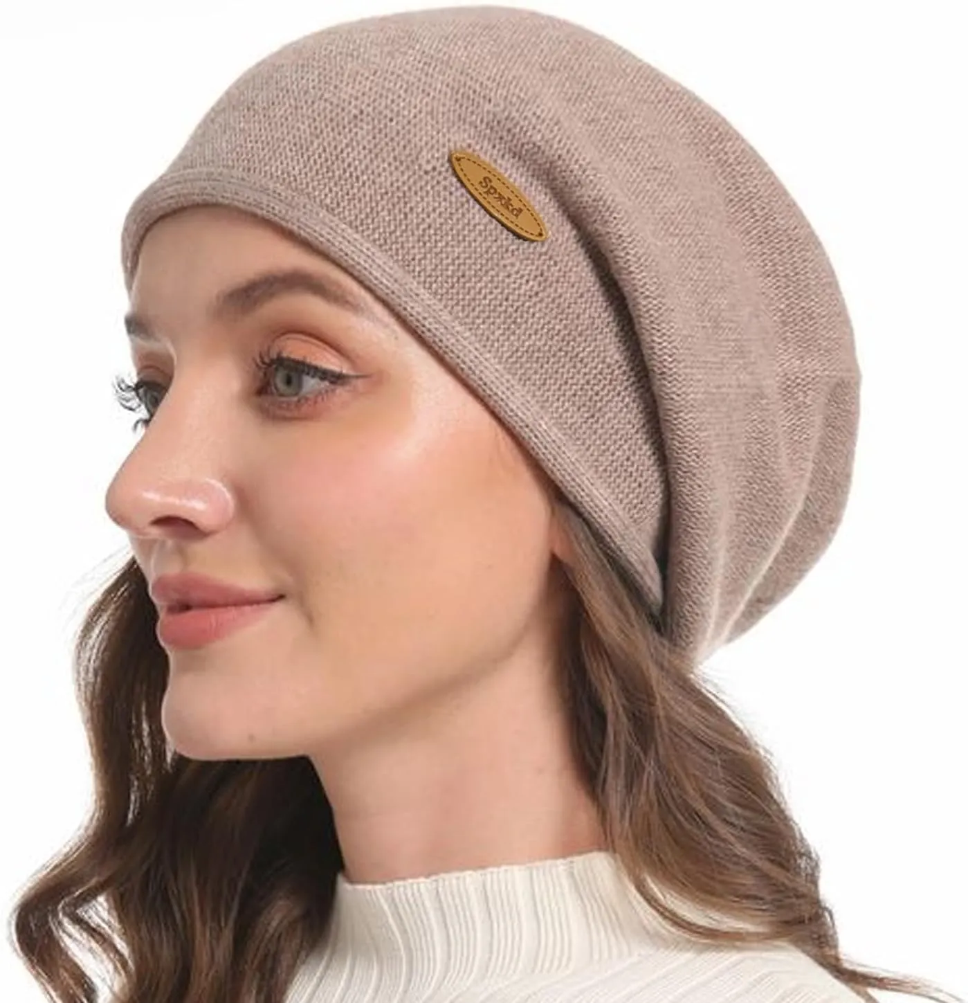 Slouchy Knit Beanie Hats for Women Winter Warm Cashmere Knitted Wool Hats Soft Ski Cap Ladies Beanies Chemo Hat