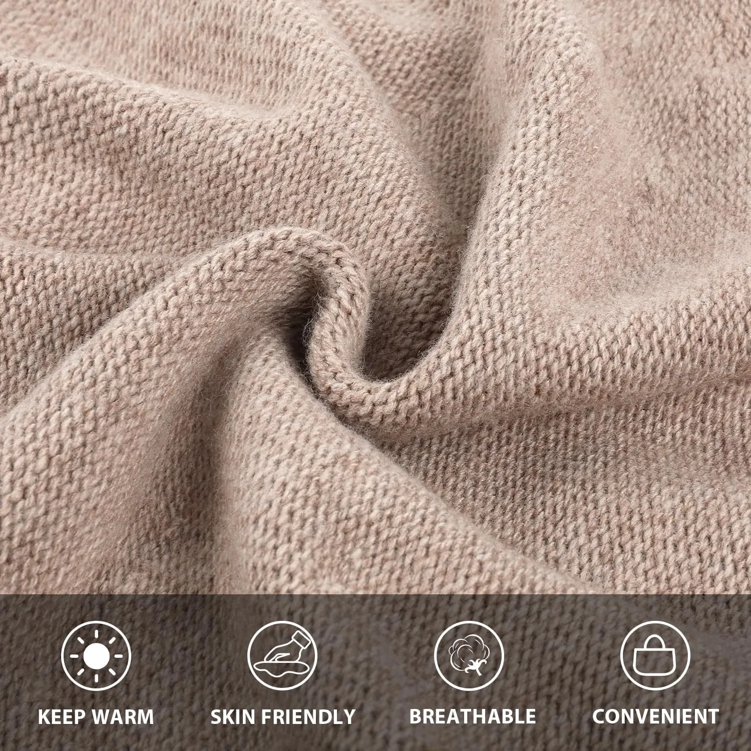 Slouchy Knit Beanie Hats for Women Winter Warm Cashmere Knitted Wool Hats Soft Ski Cap Ladies Beanies Chemo Hat