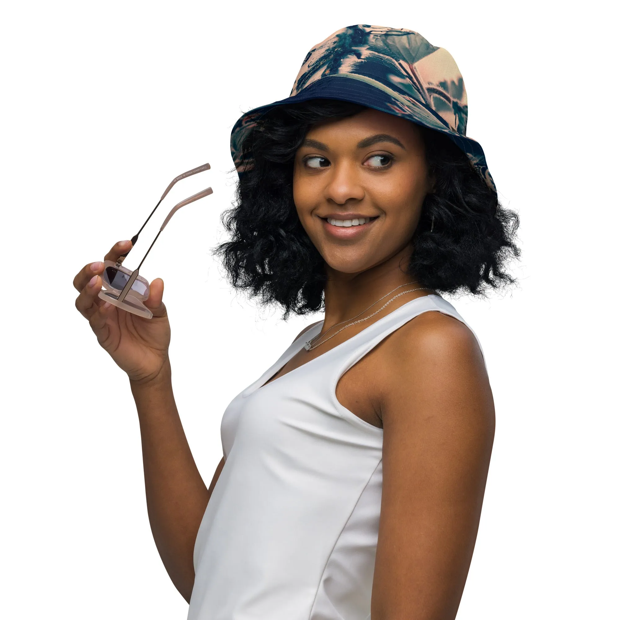 Tie-Dye Floral Tropics Colorful Vibes with Our Fashion Bucket Hat, lioness-love