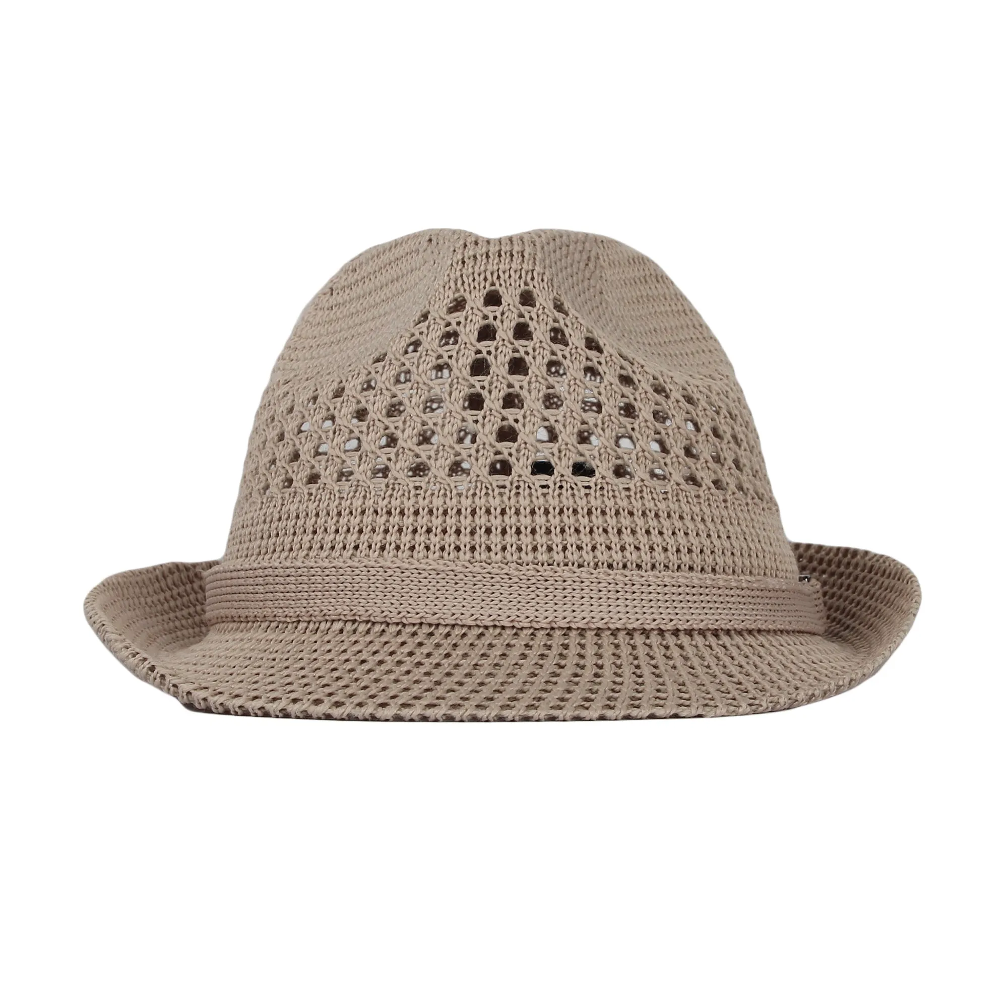 Unisex Mesh Cotton Fedora Panama Sun Summer Beach Hat Trilby DW61203