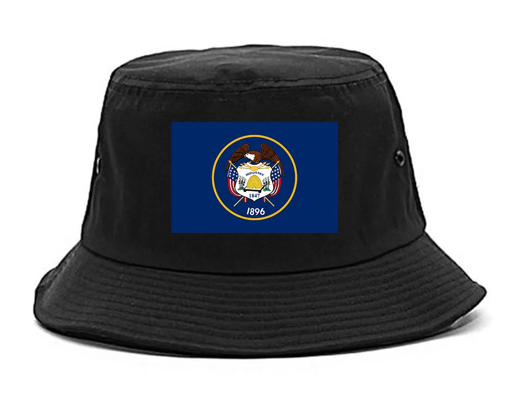 Utah State Flag UT Chest Mens Bucket Hat