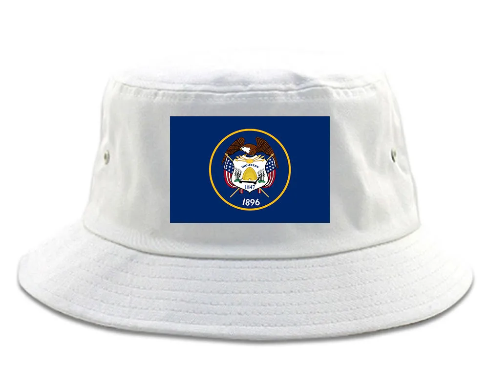 Utah State Flag UT Chest Mens Bucket Hat