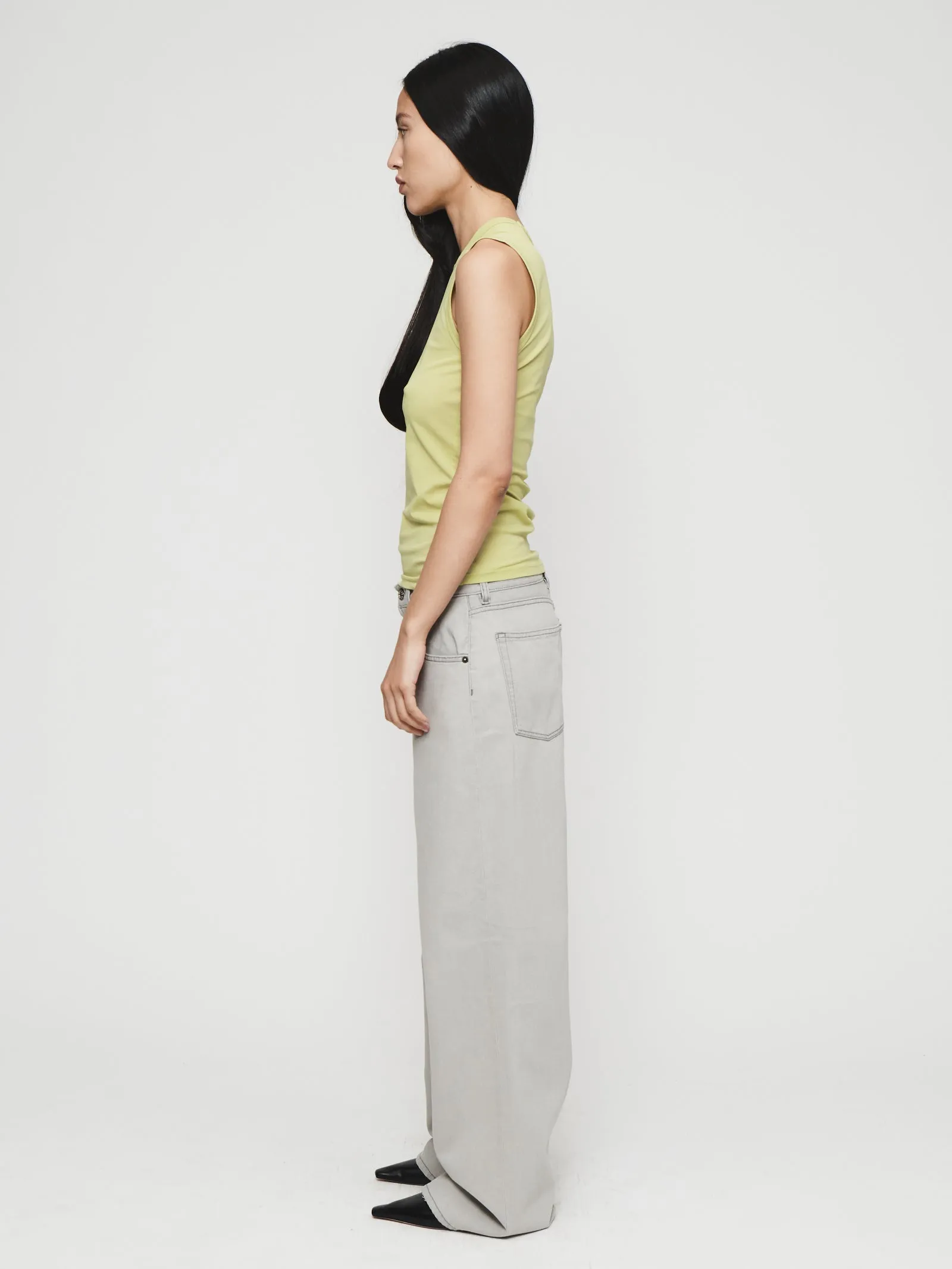 Wide Jean in Superlight Grey