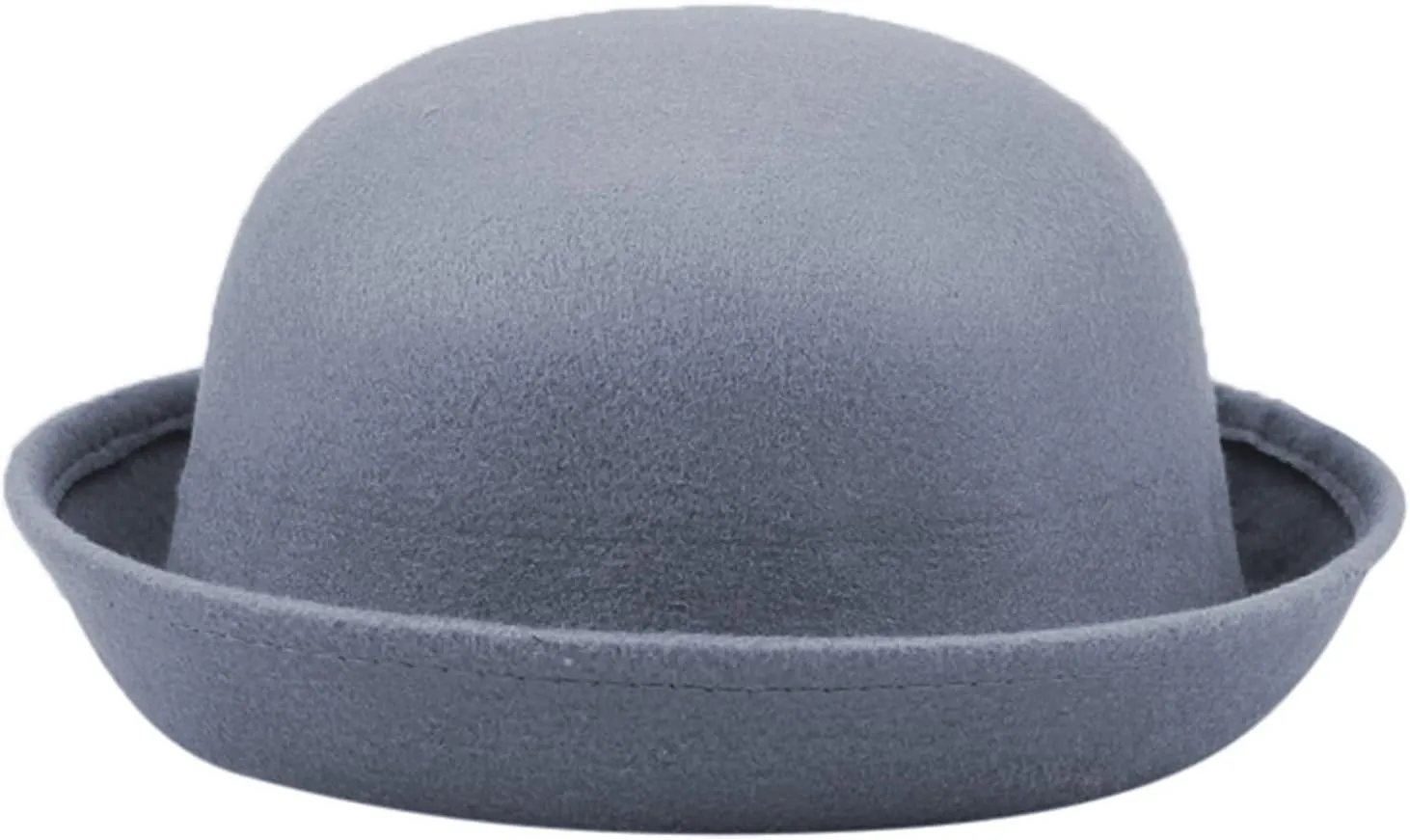 Womens Roll Up Brim Fedora Hats Elegant Adults Solid Hat Panama Bowler Hat Bucket Hat Mens Classic Wool Bowler
